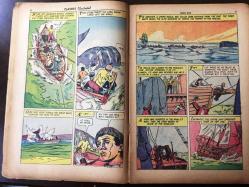 Moby Dick - Herman Melville (Beyaz Balina, İngilizce Çizgi Roman) - Classics Illustrated - No: 5 - 1940'lar Renkli, 48 Sayfa - Frenç-Amerikan Kitap Evi, Beyoğlu - (Büyük boy, 18 X 26 cm)