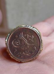 YÜZÜK, KİŞİYE ÖZEL TASARIM YÜZÜK,  PARA GERÇEK OSMANLI DÖNEM KASA YENİ TASARIMDIR..TEK ÜRETİLMİŞTİR..