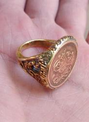 YÜZÜK, KİŞİYE ÖZEL TASARIM YÜZÜK,  PARA GERÇEK OSMANLI DÖNEM KASA YENİ TASARIMDIR..TEK ÜRETİLMİŞTİR..