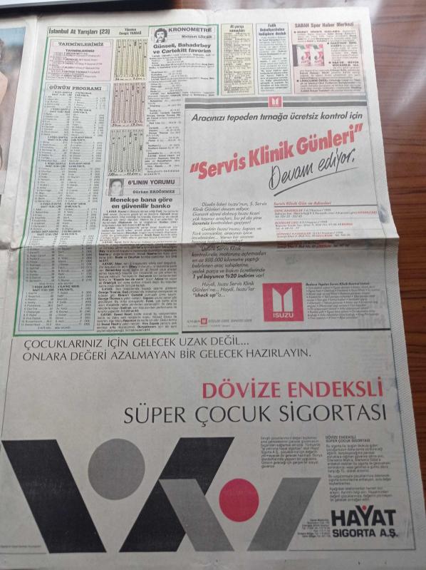 Sabah Gazetesi 3 Haziran 1990 Adnan Menderes Anıtmezarı  