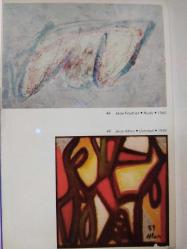 SANAT KARTPOSTALI-ÖNÜNDE JEAN FAUTRIER'İN NUDE VE JEAN ATLAN'IN UNTITLED RESMİ ARKASINDA ALBERTO MAGNELLI'NİN SONOROUS BORDER VE NICOLAS DE STAEL'İN PARC DES PRINCES'DEKİ FUTBOLCULAR RESMİ,ARKASINA YAZILMAMIŞ,RENKLİ