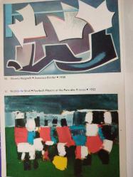 SANAT KARTPOSTALI-ÖNÜNDE JEAN FAUTRIER'İN NUDE VE JEAN ATLAN'IN UNTITLED RESMİ ARKASINDA ALBERTO MAGNELLI'NİN SONOROUS BORDER VE NICOLAS DE STAEL'İN PARC DES PRINCES'DEKİ FUTBOLCULAR RESMİ,ARKASINA YAZILMAMIŞ,RENKLİ