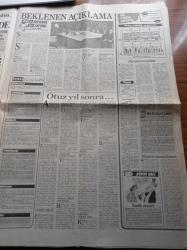 Hürriyet Gazetesi - 30 Mart 1987 - Güneş Sigorta Birinci Ligde - Beşiktaş Gizli Lider - Bayan Mao - Yine Turgut Özal'lı Günler - 13 Dev Sorundan Turgut Özal'a Merhaba - Naim Süleymanoğlu - Ege Krizinde Dünkü Halka Arabulucu Zıtlaşması - Fas Yolcusu Kenan Evren'in Ihlamur Tercihi - Rabıta Fırtınası - İrtica Daha Çok Eğitimli Korkusu
