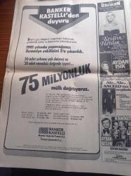Hürriyet Gazetesi - 9 Nisan 1981 - Güreşçi Salih Bora 1 Günde 2 Galibiyet Kazandı - Galatasaray Teknik Direktörü Birch - Bayern Münih - Cahide Sonku'nun Hayatı Yazı Dizisi - Bülent Ersoy Kadınlık Testinden Tam Not Aldı - THKO'yu Diriltmeye Çalışan 8'i Kız 30 Militan Yakalandı - Galatasaraylı Milli Kürekçi Tayfun Özkök Mahmut Amca Dedikleri Mahmut Dikler'i Öldüren Hücre İle Yakalandı - Ankara Sıkıyönetim Komutanı Süleyman Demirel Ve Bülent Ecevit İle Ayrı Ayrı Görüştü