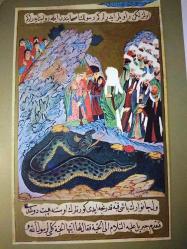 SANAT KARTPOSTALI-NAKKAŞ ZAHİR'İN 1594'TEKİ SİYER-İ NEBİ ADLI ESERİNDEN BİR SANAT ESERİ,ARKASINA YAZILMAMIŞ,RENKLİ,12 X 17 CM EBADINDA