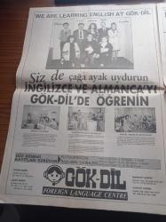 Cumhuriyet Gazetesi - 1 Kasım 1991 -  Süleyman Demirel Sadrazam Değilim - İsmail Beşikçi Tahliye Oldu -  Cumhurbaşkanı Turgut - İsrail Taviz Vermiyor - Uğur Mumcu - İlhan Selçuk - Melih Cevdet Anday - Ali Sirmen -Dünya Tekvando Şampiyonasında Arzu Tan Şampiyon Oldu - Galatasaray Rumen Santrafor Katinka'nın Peşinde - Portre Mustafa Denizli - Abdi İpekçi Spor Salonu'nun Tabelası Hala Konulmadı - Avrupa Kupası Maçları Star1'de
