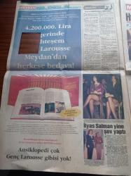 Meydan Gazetesi - 16 Mart 1993 - Tanju Çolak Güzel Kadın Görünce Dayanamıyorum - Hami Mandıralı Trabzonspor Maçında Yok -  Sergen Yalçın - Madida - Cindy Crawford - Turgut Özal Beni En İyi Amerikalılar Anlıyor - Aziz Üstel - Ünlü İşadamı Erdoğan Esatgil Borç Verdiği Eyüp Ekşioğlu'ndan Alacağını Tahsil Etmeye Giderken Öldürüldü - Teslim Olacağı Söylenen Abdullah Öcalan 2 Gündür Kan Akıtıyor