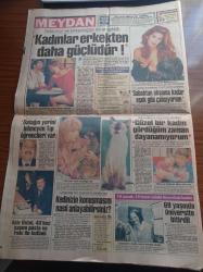 Meydan Gazetesi - 16 Mart 1993 - Tanju Çolak Güzel Kadın Görünce Dayanamıyorum - Hami Mandıralı Trabzonspor Maçında Yok -  Sergen Yalçın - Madida - Cindy Crawford - Turgut Özal Beni En İyi Amerikalılar Anlıyor - Aziz Üstel - Ünlü İşadamı Erdoğan Esatgil Borç Verdiği Eyüp Ekşioğlu'ndan Alacağını Tahsil Etmeye Giderken Öldürüldü - Teslim Olacağı Söylenen Abdullah Öcalan 2 Gündür Kan Akıtıyor