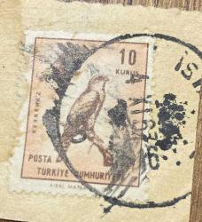 Mektup Zarfından Kesilmiş  / Postadan Geçmiş Pul Filateli - 4 Kasım 1967 Damgalı - KERKENEZ, 10 KURUŞ - Türkiye Cumhuriyeti