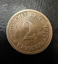 ALMANYA REINCH  2 PFENING 1910 F