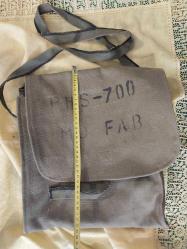 Askeri Çanta, Asker Sırt Çantası, Askeri Posta Çantası,  koleksiyonluk haki renkte orijinal askeri çanta..