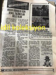 ANKARA DİYANET GAZETESİ YEREL TAŞRA BASINI --- 1 Ekim 1977 Sayı :174--Hacca Gidenler İçin Genel Talimatlar Belli Oldu --Doç .Dr .Süleyman Ateş Yunanistan Gezisinden Döndü --Yurt Dışına 140 Din Görevlisi Gönderildi --Kuranı 'ın Allah 'ın Varlığını  İspat Metodu :Mustafa Türkgülü --Hadislerin Işında çalışmanın yeri ve  önemi ---Namaz :Mehmet Efe --Dinimiz sevgi ve saygı   vefaya verdiği önem :doç .dr. Cihad Tunç --Hz ALİ :Mehmet Yıldız --