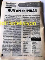 ANKARA DİYANET GAZETESİ YEREL TAŞRA BASINI --- 1 Haziran 1979 Sayı :214--Değişik  dini terimleri farklı  yorumlayarak mezhep kışkırtcılığı ve bölücülük  yapanların hevesleri kursaklarında kalacaktır --633 sayılı kanunun  bazı maddelerini   değiştiren kanun yürürlüğe girdi ---Kuran da İnsan :Dr Hayrani Altıntaş --Batının İslam Dünyasında Baskı --10. İslam Konferansı Fas 'ta Toplandı ---Sarımsak kansere iyi geliyor----