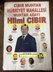 31 MART YEREL SEÇİMLERİ, İSTANBUL GAZİOSMANPAŞA HÜRRİYET MAHALLESİ 2024 MUHTAR ADAYLIĞI AFİŞİ - CIBIR MUHTAR, HİLMİ CIBIR, 1973 KARABÜK, 1. Aza, Hayri Bilkay, Mesut Gülçiçek, Şengül Akgül, Yusuf Boğatekin, Erkan Ataç, Sabahattin Tunç, Emrah Aygün, Özge Cıbır, Rac, Hardal, ''SESİNİZ BİZİMLE DAHA DA GÜR ÇIKACAK'' 33 X 48 CM EBADINDA, KALİTELİ KAĞIDA BASKI. POLİTİK AFİŞLER SERİSİ