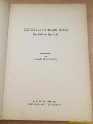 Quick Lebendiges Quiz : Das brillante Quiz Buch - Dr. Karl Erich Krack - F.W. Peters Verlag - Almanca Kitap (Hızlı Yaşam Sınavı: Harika Sınav Kitabı)