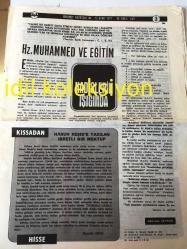 ANKARA DİYANET GAZETESİ YEREL TAŞRA BASINI ----- 15 Ocak 1977 Yıl :8 Sayı :157--İslam ülkeleri arası Kuranı Kerim  Tilaveti toplantısı Konya ve Erzurum 'da yapıldı --Kuranı Kerim 'den Öğütler --Hz Muhammed ve Eğitimi --ALLAH 'IM :H.İbrahim Sakarya --Libya Kıbrıs 'ta İslam Sitesi Kuracak ---Köy imamlarından geçmiş  yıllara ait vergiler alınmayacak --Türkler 'in  Yanındayız ---Nimete şükür gerekir --İslam Dini ve Ticaret --Nadir   Serin --Veremle Savaş :Mesut Sözen --