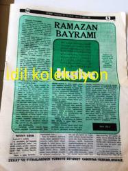 ANKARA DİYANET GAZETESİ YEREL TAŞRA BASINI ----- 15 Eylül 1976 Yıl :7 Sayı :149--Eyüp Diyanet Sitesinin Bir Bölümü Hizmete Girdi --Dini Bayramlar İman ve Amel  Bütünlüğü Aksettiren  Barış Günleridir --Yurt Savunması :Feyyaz Yaşar :Gaziantep Müftüsü  --Alış veriş yemin :Osman Cilacı ---Merhum Hafız Ali Üsküdarlı  Hoca 'nın Ardından  :İbrahim Özdemir --Avrupa 'ya 93 din  görevlisi  gönderildi --İzmir Fuarı 'nda  açılan  başkanlık  yayınları satış merkezimiz  büyük ilgi  görüyor --Kadir  Gecesi --