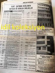 İSTANBUL EMLAK GAZETESİ YEREL TAŞRA BASINI ---30 Nisan 1988 Yıl :1 --Harç bitti ,yapı paydos  konut fiyatları düşüyor ---Mimar Sinan Ölümünün 400. Yılında Edirne 'de Anıldı ---Koruma önce kollektif bilinci  sorunudur --Selami Arpacı --Mustafa Sipahi --Konfeksiyonculuktan İnşaatçılığa --:Firma yetkili  :Fikret Satıcı --