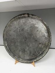 Antika Nadir Kalem İşçilikli Osmanlı Bronz Tepsi