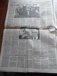 Güneş Gazetesi - 12 Temmuz 1990 - TED Sarayında Kurdeleyi Kim Kesecek Turgut Özal Mı Nurettin Sözen Mi - Futbol Takımlarımızın Avrupa'da Rakipleri Belli Oldu - Miss Globe Yarışmasına Katılan Güzeller Camide - Savunma İşbirliği Anlaşma'sına ABD'den Yazılı Garanti İstiyor - 500 Bin Defineci Hazine Peşinde - Terörist Suna Çelik Kimin Kurbanı - Tarihi Çınaraltı'nda Sahte Tarih
