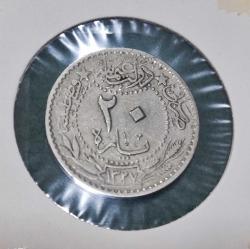 V.MEHMED REŞAD 20 PARA 1327/3 KOSTANTİNİYE BASKI nikel