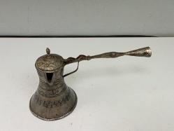 Eskilerden Katlanır Saplı Büyük Bakır Kahve Cezvesi