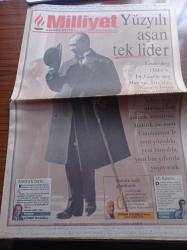 Milliyet Gazetesi - 10 Kasım 1999 - Yüzyılı Aşan Lider Mustafa Kemal Atatürk - Atatürk Hala Gündemde - DSP MHP ANAP Koalisyonu - Ulus Devlet Değişmeli - Bill Clinton - Paris Toplantısı - Briegel Beşiktaş'a Aşığım - Oğuz Sarvan'a UEFA Görevi - Lenin - Hitler - De Gaulle - Mao - Tito