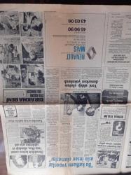 Günaydın Gazetesi - 3 Eylül 1974 - Serbest Güreş Milli Takımımız Dünya Üçüncüsü - Fenerbahçe Romen Milli Takımı İle Karşılaşacak - Tanju Okan Çarptığı Faytonda Ölen Atı Sahibinden Satın Aldı - Kıbrıs'ta Rum Vahşeti Birleşmiş Milletler Askerlerini Bile Dehşet İçinde Bıraktı - Başbakan Bülent Ecevit Kıbrıs'da Zulmü Yendik Türkiye'de de Yoksulluğu Yeneceğiz - Necmettin Erbakan Fantom Pilotu Oldu - Jim Maykıl Felaket Meleği - Kara Murat Fatih'in Fedaisi - Kanserden En Fazla Kadınlar Ölüyor