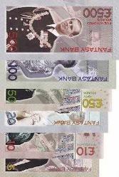 İNGİLTERE (Fantezi Para-Plastik) - 5, 10, 20, 50, 100, 500 Pounds (6'lı SET - ÇİL 10/10) 286