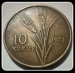 1973 Yılı 10 KURUŞ - (TCM973)