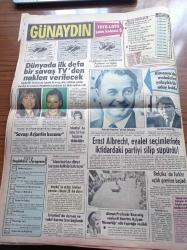 Günaydın Gazetesi - 9 Nisan 1982 - Dünyada İlk Defa Bir Savaş TV'den Naklen Verilecek - Fenerbahçe Futbolcuları Teknik Direktör Rausch'un Kalmasını İstiyor - Trabzonspor Teknik Direktörü Ahmet Suat Özyazıcı - Ermeni Terörüne Bir Kurban Daha Ottowa Büyükelçilik Ticaret Müşaviri Kani Güngör Ağır Yaralandı - Kenan Evren Romanya'dan Yurda Döndü - İçişleri Bakanı Selahattin Çetiner - 681 Polis Meslekten İhraç Edildi