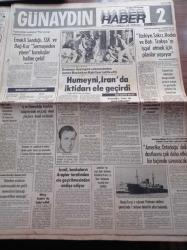 Günaydın Gazetesi - 12 Şubat 1979 - Şampiyon Bayern Münih'in 11 Golünü Türk Kızı Tülay Attı - Fenerbahçe Gol Kaçırma Rekoru Kırdı - Alparslan Türkeş Faşizm Tehlikelidir Ama Türkiye'de Faşizm Tehlikesi Yoktur - Süleyman Demirel Tehdit Etti - Kanlı İran'dan Son Fotoğraflar- Humeyni İktidarı Ele Geçirdi - Bülent Ecevit Son 5 Gündür Geceleri Ancak 4 Saat Uyuyabiliyor