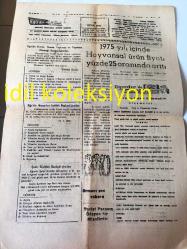 ISPARTA EĞİRDİR GÖL  SESİ  GAZETESİ YEREL TAŞRA BASINI ----18 Ocak 1976 Yıl :23 Sayı :5697--Kar felaket haline aldı -Ete zam yapıldı --1975 yılı içinde hayvansal ürün fiyatı yüzde 25 oranında arttı --