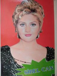 SİBEL CAN KARTPOSTALI,ARKASINA YAZILMAMIŞ,RENKLİ, 11,5 X 16 CM EBADINDA