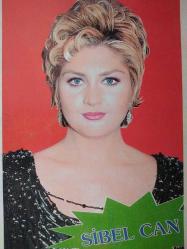 SİBEL CAN KARTPOSTALI,ARKASINA YAZILMAMIŞ,RENKLİ, 11,5 X 16 CM EBADINDA