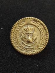 Antika - K123---KARTAL VE TAÇ DESENLİ ALTIN KAPLAMA TEK DÜĞME - kitantik - kitaLog
