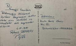 AŞKIN SEVGİNİN VE ROMANTİZMİN SİMGESİ GÜL KARTPOSTALI,ARKASINA YAZILMIŞ,RENKLİ, 11 X 15 CM EBADINDA