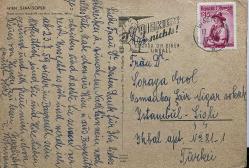ŞEHİR KARTPOSTALI-AVUSTURYA/VİYANA ŞEHRİN VE MİMARİ YAPILARIN RESMİ,PULLU,ARKASINA YAZILMIŞ,RENKLİ, 11 X 15 CM EBADINDA - 1950'LER, 1960'LAR, 1970'LER, 1980'LER