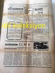 ISPARTA EĞİRDİR GÖL  SESİ  GAZETESİ YEREL TAŞRA BASINI ---1 Eylül 1972  Yıl :20 Sayı :4668--Bağlara Bağlara Dün Kurulan Pınarpazar 'ına  Gelen Çoktu --Karada havada deniz de  komando --Ziraat Meslek Okuluna Bu Yıl 15 Yatılı Parasız 15 Yatılı Paralı Öğrenci Alınacak --Ağustos 'da 17659 kilo et tüketildi --Fidan ihtiyacı olanlar teknisyenliğe müracaat edecek --Eğirdir Elma Üretiminin  Pazarlama Sorunu ve Çözüm Yolları  :Aziz Üstün --Tarihimizde Zaferler Ayı :Ağustos --Isparta Spor 'un galibiyeti  taraftarları sevindirdi --