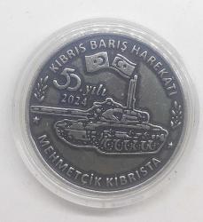 Kıbrıs Barış Harekatı 50 .Yıl Anı Madalyon Kapsülünde Sertifikalı 2024