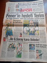 Takvim Gazetesi - 13 Nisan 1999 - Beşiktaş'ta Kupaya Rekor Pirim - Sergen Yalçın Fenerbahçe Taraftarı Uzun Süre Beni Unutamaz - Fenerbahçe'nin Hedefi Fatih Terim - Hami Mandıralı - Galatasaray Beşiktaş Maçı İçin İddialı - Askerlik İçin Yurda Dönmeyen Tarkan'a Vatandaşlıktan Çıkarılmak Üzere 24 Saat Verildi - Bülent Ecevit Tansu Çiller Seçim Yasağını Dinlemedi - Seçime Giren 602 Bin Aday Seçilmek İçin Trilyonlar Harcıyor - Abdullah Öcalan'ın 70 Avukatı Oldu