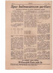 MEMLEKET HAFTALIK GAZETE  24 EKİM 1949 O HAFTANIN FUTBOL MAÇLARI