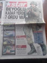 Star Gazetesi - 15 Haziran 1999 - Fatih Akyel Ve Okan Buruk'a Paris Saint Germain Kancası - Ogün Temizkanoğlu ile Abdullah Ercan Fenerbahçe'de Topbaşı Yaptı - Müslüm Gürses Konserinde Kendilerini Jiletlediler - İstanbul'da Metallica Konseri Olaylı Geçti - Ebru Şallı Görüldüğü Yerde Tutuklanacak - Ankara'ya Emniyet Müdürü Olarak Atanan Kemal İskender'in Büyük Oğlu Fethullah Gülen'in Okullarında Üç Yıl Ücretsiz Okudu