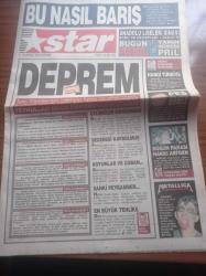 Star Gazetesi - 14 Haziran 1999 - Fatih Akyel Okan Buruk Savaşı - Galatasaray'da Popescu Krizi - Johnson Preko Fenerbahçe'de - Metallica İstanbul'u Salladı - İşte Cumhuriyet Rejimine Karşı En Sinsi Örgütlenmenin Gerçek Yüzü - İşte Türkiye'yi Sarsacak Fethullah Gülen Hoca Raporu'nun Tam Metni - Fethullah Gülen Sanki Peygamber - Angora Evleri Rezaletinde Son Perde - Kosova'da Gerilim Tırmanıyor - Yıldırım Akbulut