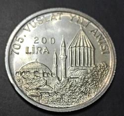 @@ 1978 Mevlana  705. Vuslat Yılı 200 Lira Gümüş @@