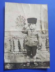 Cumhuriyet ilk Dönem Posta kartı Arkası Osmanlıca Yazılı