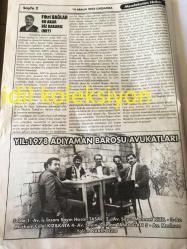 ADIYAMAN MEMLEKETİM GAZETESİ YEREL TAŞRA BASINI --14 Aralık 2022 Yıl :36 Sayı :1392--Bir Ömür Ki  Yılmaz Büyükerşen ,Başarı Öyküsü :Mehmet  Sadık Bozkurt --İç Anadolu 'nun Bozkırında Bir Eskişehir --İmamoğlu Kazandı --Hırsızlıkla yalanla devlet yönetilir mi ? --Fikri Sağlar :Su Akar Biz Bakarız Mı ?--Yıl :1978 Adıyaman Barosu Avukatları :Hasan Taşar , Mehmet Kızıl ,Celal Kızılkaya ,Osman Tandoğan  ,Merhum :Yalçın Nakipoğlu --Abdülkadir Konukoğlu 'ndan ATSO 'ya Ziyaret --Battı Çıktı Çalışmalarının İlk Etabında Sona Yaklaşıldı --Adıyaman Kent  Meydanında 10. 000 Kişinin Namaz Kılacağı Cami Daha Çok Yakışırdı --Gölbaşı Belediye Başkanı İskender Yıldırım :Belediyemizi Borçsuz Bir Hale Getireceğiz --  Fatma Ulubey : Ülkemizde adaletli  gelir dağılımı  olmalı --Onursal Başkanımız :Mehmet Erdemoğlu  Aramızdan Ayrılışın 16. Yılında Rahmet ve Saygı ile Anıyoruz --