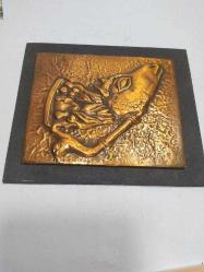 K104----RUS HAYVAN BAŞI BAKIR KABARTMA