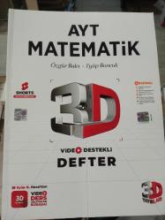 3D YAYINLARI AYT MATEMATİK VİDEO DESTEKLİ DEFTER
