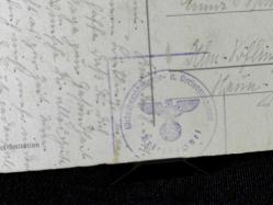 1941 yıllından Almanya Nazi Reich döneminden Gamma Haç Damgalı postadan geçmiş Kartpostal